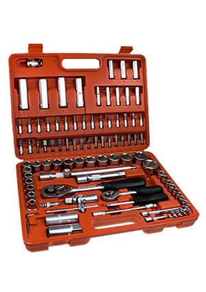 13580, Набор слесарно-монтажный с квадратами 94 предмета