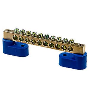 49809-10, Шина нулевая на 2-х углов. изолят.,поворот. 5,2мм 10полюсов