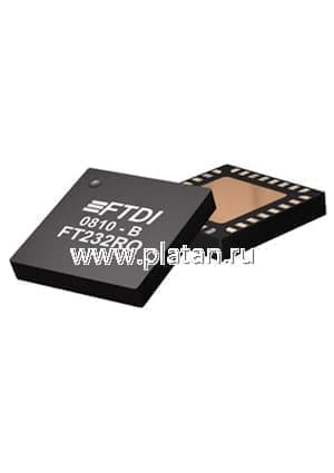 FT232RQ-REEL, Преобразователь USB-UART, реж.Bit Bang, Ind EEPROM-1K [QFN-32]