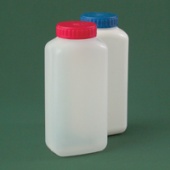 Банка прямоугольная Экросхим: 1000 мл натуральная с крышкой и прокладкой ПЭ