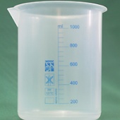 Стакан низкий Экросхим со шкалой: 1000 мл ПП