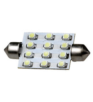 ARL-T10X42MM, White 3528 smd 12-LED(12V,SV8.5.HR) ARL (авт.лампы)