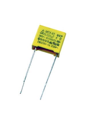0.033UF 280VAC 10 (12x5x11) PITCH:10 CLASS X2-MKP, Class X2 0.033мкф х 280в ±10% полипропилен.помехоподавл.MKP серия