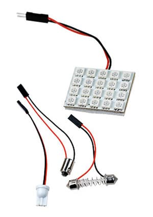 PCB-52*35-20SMD-Y-12V, свето диод для авто желтый 5*4 диодов 3переходн