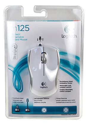 Мышь Logitech M125 Corded, Оптическая мышь,USB