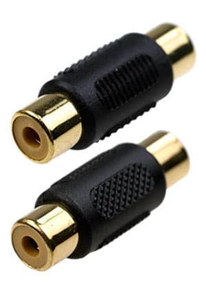 2-270G, переход RCA "гн" - RCA "гн" пластик "позолоченный"