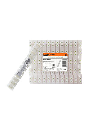 SQ0510-0046, Зажим винтовой ЗВИ-60 полипропилен 2,5-16мм2 12пар 100 С белый (индивидуальная упаковка