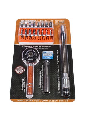 JM-6119, Отвертка трещетка с битами  и гибким удлинителем