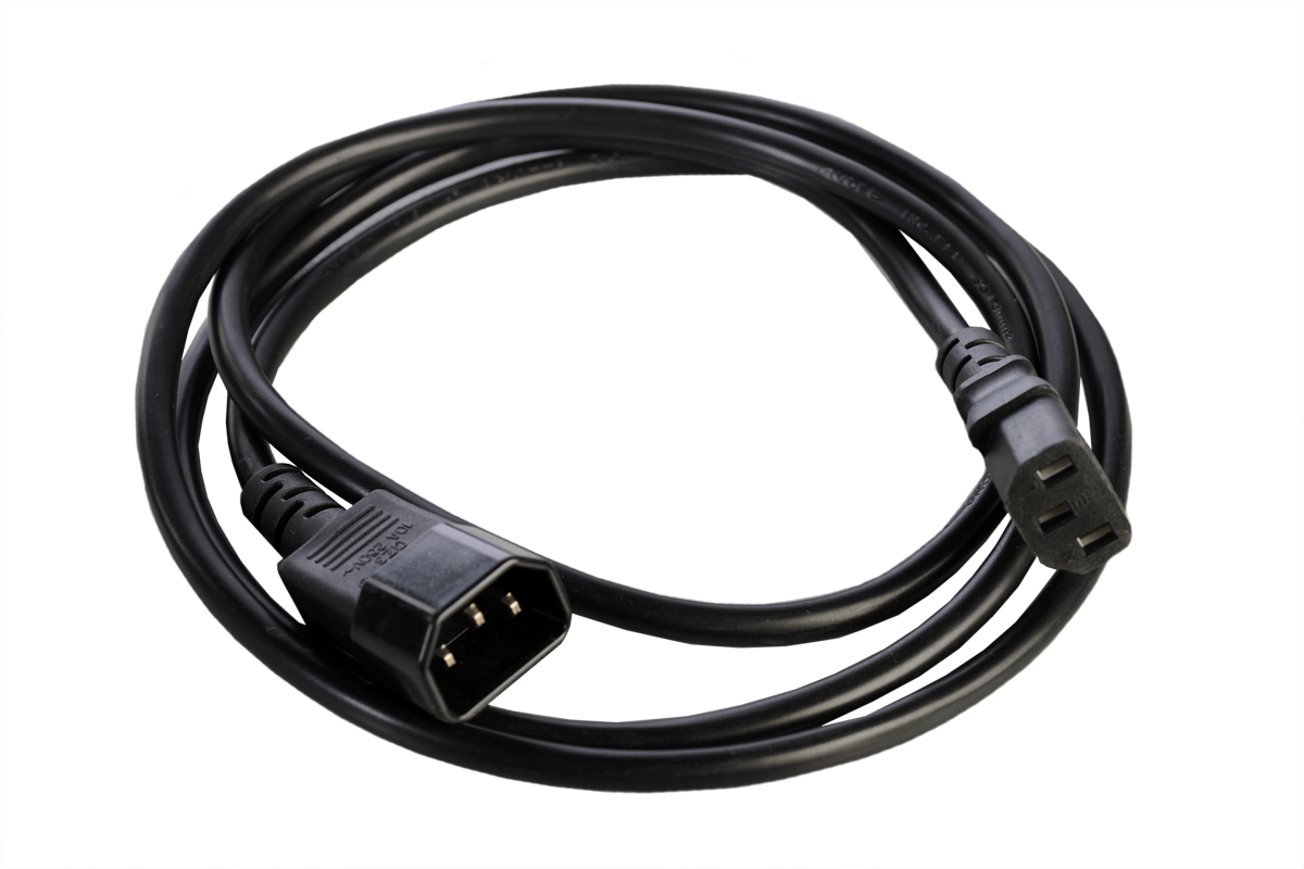 Шнур питания с заземлением IEC 60320 C13/IEC 60320 C14, 10 А / 250 В (3 × 1,0), длина 3 м
