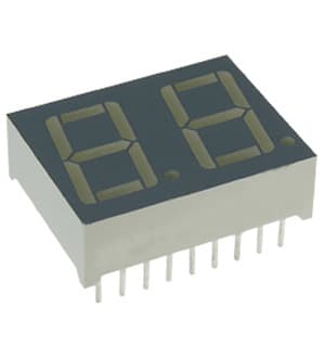 DC56-11SRWA, 14.2мм 2х7 красный ОК, 24мКд
