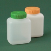 Банка прямоугольная Экросхим: 500 мл белая с крышкой и прокладкой ПЭ