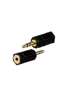 2-011G, переход 3.5мм "шт" стерео - 2.5мм "гн" стерео пластик "позол."