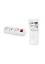 SQ1806-0418, Колодка розеточная 3 гнезда 2П+3 c выключателем 16А 250В белая серии "Народная"