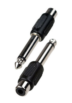 2-230 (NP-554), переход 6.35мм "шт" моно - RCA "гн" пластик