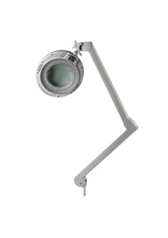31-0531, Лупа на штат., круглая, 3Х, подсв. 60LED, струб., бел.