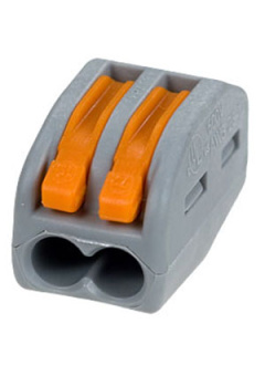 222-412, Клемма соединительная 2Х0.08, 2.5-4.0 кв.мм, WAGO