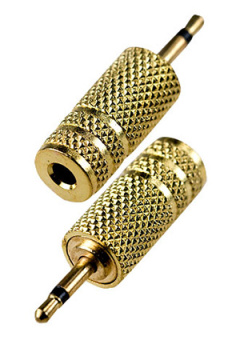 2-005G, переход 2.5мм "шт" моно - 3.5мм "гн" моно металл"позолоченный"