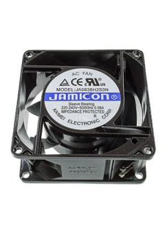 JA0838H2S0N-T, вентилятор 220В 80х80х38мм подшипник скольжения клеммы