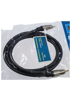 3-0313-1.5, Шнур A/V 1-1 RCA мetal-gold, d=6 мм, 1.5 м