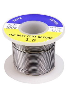 SOLD.WIRE, 1.0MM, 100GM/ROLL (SN 63%), 63%Sn припой-проволочный 1мм с канифолью 100г