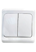 BC10-006B, Выключатель "Этюд" 2-кл СП   10А (белый)