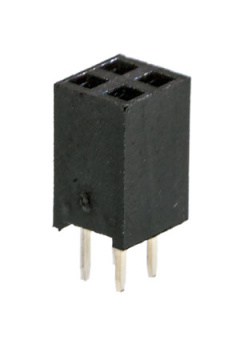 PBD-4, гнездо на плату шаг 2.54мм 2x2 прям.