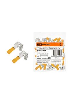 SQ0522-0003, Разъем плоский изолированный ответвительный РпИо 6,0-7-0,8 желтый (100 шт)