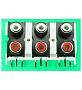 MJ - 521(DTR-0206V) RL-1418-62WR(RLG-601), RS-609 RCA JACK на плату 6к. DTR-0206V