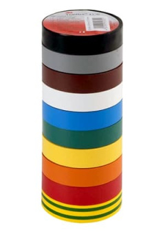 Temflex 1300 15mm yellow, универсальная изолента желтая 15мм х 10м х 0,13мм