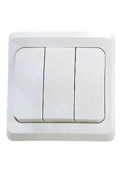 BC10-003B, Выключатель "Этюд" 3-кл СП   10А (белый)
