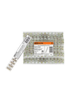 SQ0510-0042, Зажим винтовой ЗВИ-10 полипропилен 1,5-6мм2 12пар 100 С белый (индивидуальная упаковка)